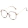 Teumire Oversized Square Blue Light Blocking Glasses for Women Men TR90 Ultralight Nerd Frames Clear Lens Computer EyewearTransparent Brown