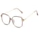 Teumire Oversized Square Blue Light Blocking Glasses for Women Men TR90 Ultralight Nerd Frames Clear Lens Computer EyewearTransparent Brown