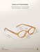 TIJN Olisa Blue Light Blocking Glasses for Women MenRetro Oval Frame Bluelight Eyeglasses for GamingComputerScreenCaramel
