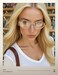TIJN Olisa Blue Light Blocking Glasses for Women MenRetro Oval Frame Bluelight Eyeglasses for GamingComputerScreenGrey