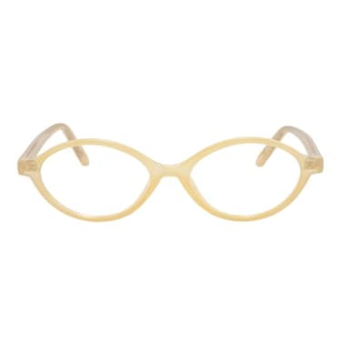 TIJN Olisa Blue Light Blocking Glasses for Women MenRetro Oval Frame Bluelight Eyeglasses for GamingComputerScreenIvory