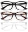 WOWSUN Unisex Stylish Nerd Nonprescription Glasses Clear Lens Eyeglasses Frames Fake Glasses