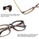WOWSUN Unisex Stylish Nerd Nonprescription Glasses Eyeglasses Frames Fake Glasses 2020A2 2 Pack Glossy Black Frame Clear Lens Yellow Leopard Frame Clear Lens 53