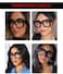 ZIMUSUN Oversized Square Glasses for Women Men Chunky Frame Blue Light Lens Non Prescription EyeglassesA1 Bright Black