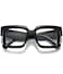 ZIMUSUN Oversized Square Glasses for Women Men Chunky Frame Blue Light Lens Non Prescription EyeglassesA1 Bright Black
