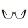 FEISEDY Fashion Cat Eye Blue Light Blocking Glasses for Women Fake Retro Eyeglasses Oversized Stylish Eyewear Frame B0240