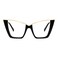 FEISEDY Fashion Cat Eye Blue Light Blocking Glasses for Women Fake Retro Eyeglasses Oversized Stylish Eyewear Frame B0240
