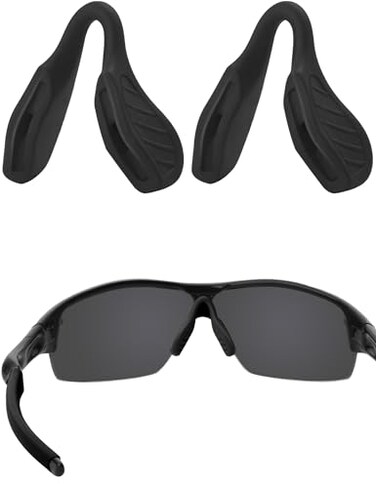 EZReplace Replacement Nose Pads for Oakley Radar PathRadar PitchRadar EV PathRadar EdgeRadar XLRadarLock Path Sunglasses 2 Pairs Black