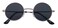 OWL Round Smoke Lens Sunglasses Silver Metal Frame