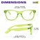 GloFX Ultimate Diffraction Glasses Transparent Green 3D Prism Rainbow Effect Great Edm Festival Concert Fireworks Christmas Lights and Rave Accessory Transparent Green Frames