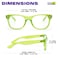 GloFX Ultimate Diffraction Glasses Transparent Green 3D Prism Rainbow Effect Great Edm Festival Concert Fireworks Christmas Lights and Rave Accessory Transparent Green Frames