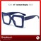 Breaksun Oversized Blue Light Glasses for Women Fashion Thick Square Computer Eyewear NonPrescription Black Glasses Dark Blue