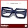 Breaksun Oversized Blue Light Glasses for Women Fashion Thick Square Computer Eyewear NonPrescription Black Glasses Dark Blue