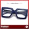 Breaksun Oversized Blue Light Glasses for Women Fashion Thick Square Computer Eyewear NonPrescription Black Glasses Dark Blue