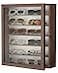 TJ.MOREE TJMOREE Sunglasses Organizer Storage Wall Mounted 13 x 156 inches Eyewear Display Case 6 Tier Rustic Wood Eyeglasses Holder Large Glasses Storage Box Brown