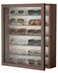 TJ.MOREE TJMOREE Sunglasses Organizer Storage Wall Mounted 13 x 156 inches Eyewear Display Case 6 Tier Rustic Wood Eyeglasses Holder Large Glasses Storage Box Brown