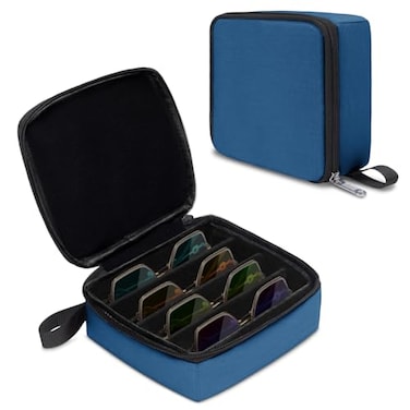 Bukere Travel Sunglasses Organizer Case Adjustable Slot For Multiple Pairs Portable Eyeglasses Storage Box for Men Women
