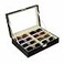 UnionPlus Sunglasses Organizer 48 Slots Eyewear Storage Box with Clear Lid Glasses Case Collector for Sunglasses Eyeglasses Accessories Black