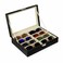 UnionPlus Sunglasses Organizer 48 Slots Eyewear Storage Box with Clear Lid Glasses Case Collector for Sunglasses Eyeglasses Accessories Black