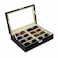 UnionPlus Sunglasses Organizer 48 Slots Eyewear Storage Box with Clear Lid Glasses Case Collector for Sunglasses Eyeglasses Accessories Black