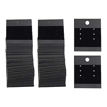 Awpeye 120 Pcs Black Velvet Earring Display Cards Plastic Earring Card Holder for Jewelry Accessory Display 165 x 2 inch