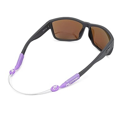 Pilotfish No Tail Adjustable Eyewear Retainer Cable Strap Sunglasses Eyeglasses Glasses 16 Inch Purple Coral
