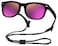 COOLSOME Kids Flexible Polarized Sunglasses for Boys Girls Age 310 with Straps Pink Lens Black Frame
