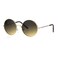 SA106 Kids Child Size Hippie Round Circle Lens Tie Dye Gradient Metal Sunglasses brown