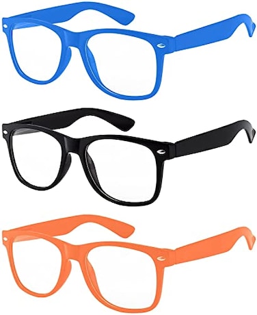 OWL 3 Pack Kids Clear Lens Sunglasses Blue Black Orange