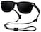 COOLSOME Kids Flexible Polarized Sunglasses for Boys Girls Age 310 with Straps Black