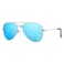 Gleyemor Kids Polarized Aviator Sunglasses for Little Girls Boys Age 38 SilverBlue Mirror