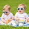 HJSTES Polarized Baby Sunglasses for Toddler Boys Girls TPEE Flexible Frame with Strap for Infant Age 03Square Blue