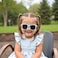 HJSTES Polarized Baby Sunglasses for Toddler Boys Girls TPEE Flexible Frame with Strap for Infant Age 03Square Blue