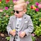 HJSTES Polarized Baby Sunglasses for Toddler Boys Girls TPEE Flexible Frame with Strap for Infant Age 03Square Brown