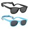 HXS 2Pack Polarized Toddler Sunglasses with Strap for 1824 MonthsBlack Sky Blue