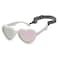 Hycredi Heart Shaped Baby Sunglasses with Strap Adjustable Polarized Shades for Newborn Infant Age 024 Months WhiteSilver Mirrored