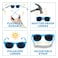 JAN & JAN JUL Toddler Sunglasses Boys Girls with Adjustable Strap M 26 Years Sky Blue