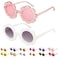 Mdvora 2 Pack Round Flower Sunglasses Set Outdoor Kids Sunglasses KitSet A 2pcs