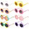Mdvora 8 Pack Round Flower Sunglasses Set Outdoor Kids Sunglasses KitSet E 8pcs