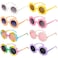 Mdvora 8 Pack Round Flower Sunglasses Set Outdoor Kids Sunglasses KitSet E 8pcs