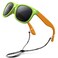 RIVBOS Kids Sunglasses Polarized UV Protection Flexible Rubber Glasses Shades with Strap for Boys Girls Green