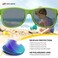 RIVBOS Kids Sunglasses Polarized UV Protection Flexible Rubber Glasses Shades with Strap for Boys Girls Green