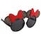 Sun-Staches SunStaches Disney Minnie Mouse Official Lil Characters Sunglasses UV 400 Lenses Glittery Black Frames with Red Bows One Size Fits Most Kids
