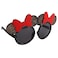 Sun-Staches SunStaches Disney Minnie Mouse Official Lil Characters Sunglasses UV 400 Lenses Glittery Black Frames with Red Bows One Size Fits Most Kids