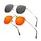 Htms Small Metal Polygon Polarized Sunglasses for Women Men Vintage Hexagonal Ultra Lightweight Sunglasses