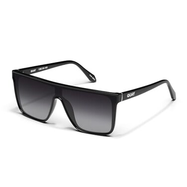 QUAY Sunglasses for Men Women Shield Lenses with UV Protection Oversized Sunglasses Nightfall Medium Black
