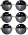 OWL 3 Pairs Round Retro Vintage Silver Mirror Lens Sunglasses Silver Metal Frame