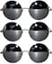 OWL 3 Pairs Round Retro Vintage Silver Mirror Lens Sunglasses Silver Metal Frame