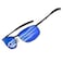 AEVOGUE Polarized Sunglasses For Men Rectangle Metal Frame Retro Sun Glasses AE0395 Black Frame Mirror Blue Lens 59
