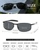 AEVOGUE Polarized Sunglasses For Men Rectangle Metal Frame Retro Sun Glasses AE0395 BlackBlack Frame Mirror Red Lens 59